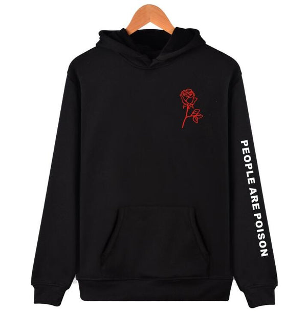Summer Latest Hip Hop People Are Poison Rose Print Hoodies Unisex Sweatshirt